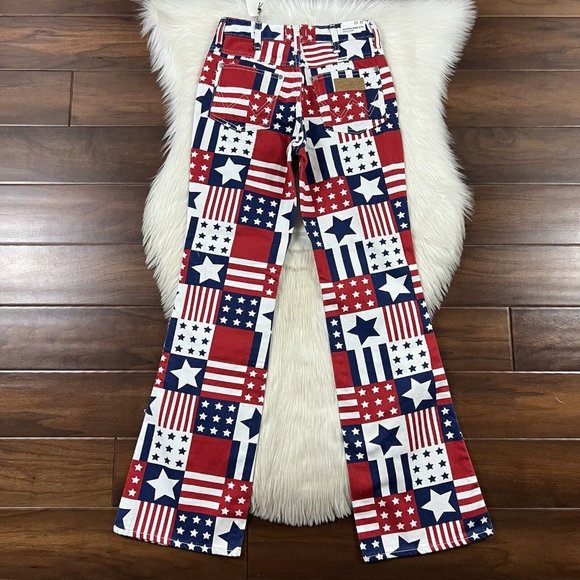 Wrangler Size 25 Star Stripe Patriotic Westward 626 Boot Cut Denim Jeans - Picture 7 of 10